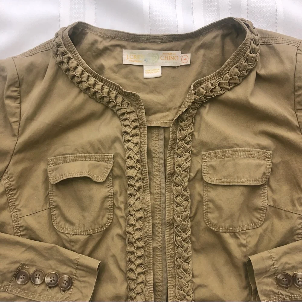 J. Crew khaki blazer chino broken in classic twill jacket women’s size 4